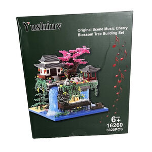 Music Building Set Asian Garden House Cherry Blossom Tree 3320 Pieces #16260 Toy